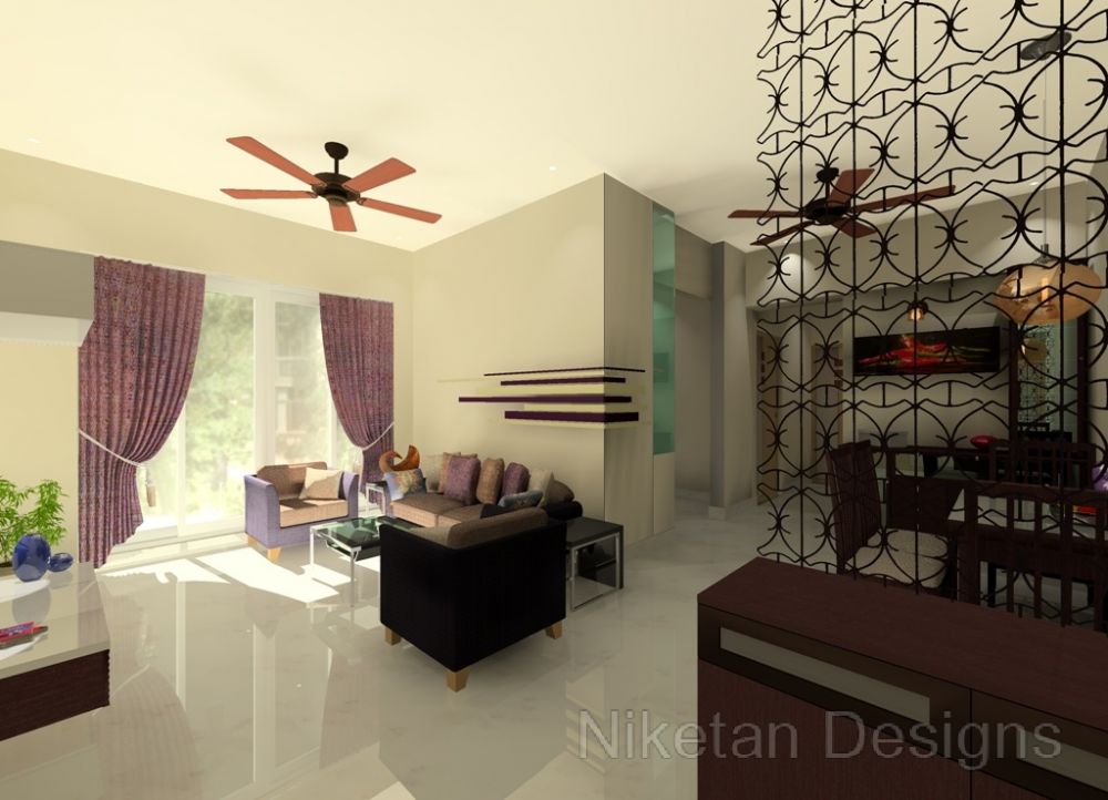 Niketan's 3D interior design ideas with detailing